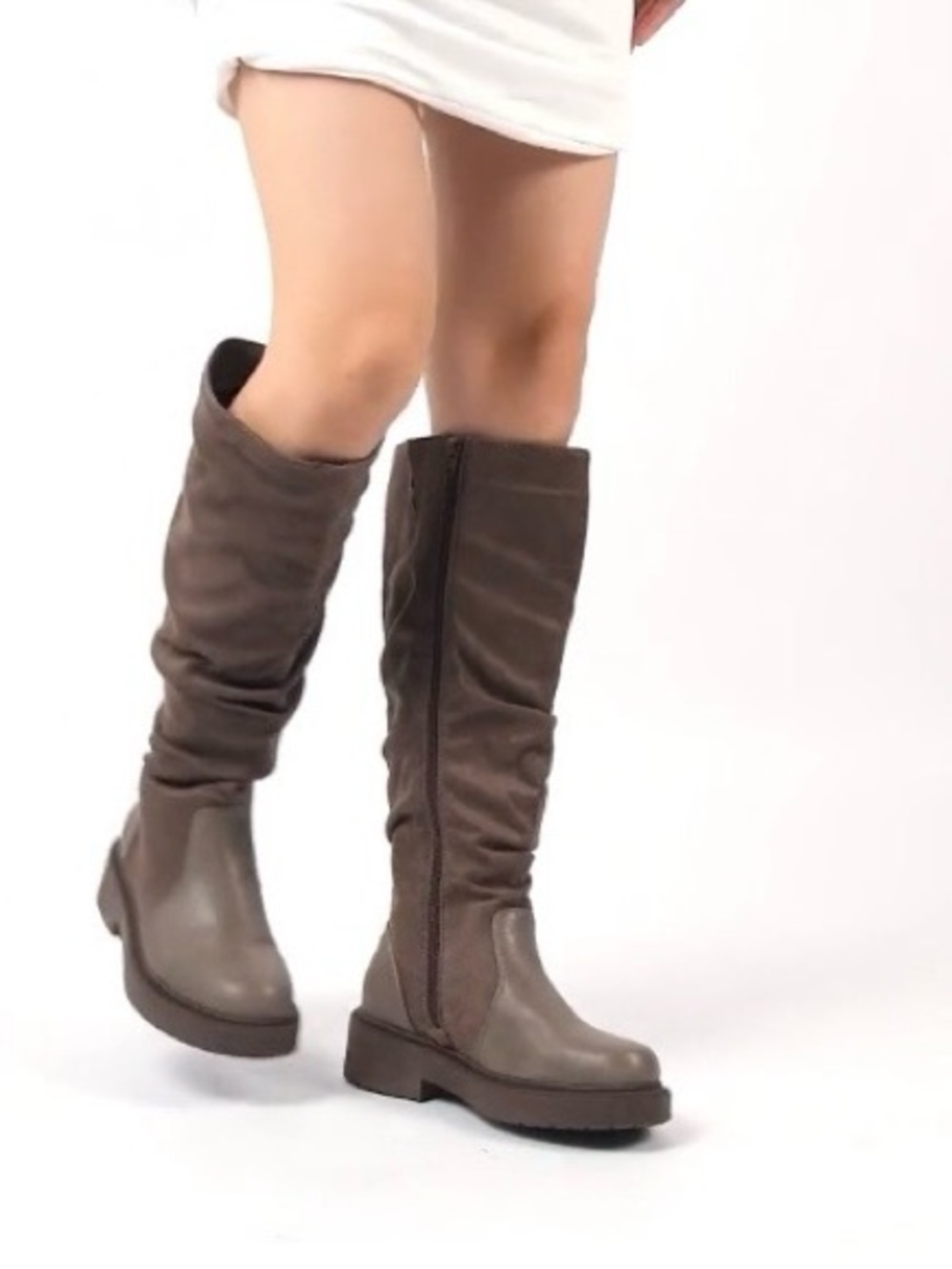 Women's Knee-High Slouch Boot - brown Carlkarida 6.5